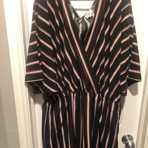 Black stripped romper